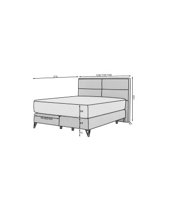 Pat tapitat cu stofa, Safro Boxspring Verde Olive acheter en ligne