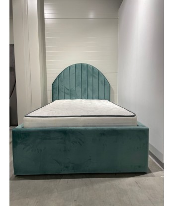 Lit pliant avec boîte de rangement, recouvert de tissu, Londi Round, Vert- 120 x 200 cm prix