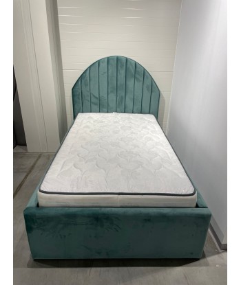 Lit pliant avec boîte de rangement, recouvert de tissu, Londi Round, Vert- 120 x 200 cm prix