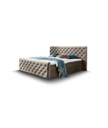 Lit pliant avec coffre de rangement, recouvert de tissu, Lauria, Boxspring Velvet, Grej vous aussi creer 