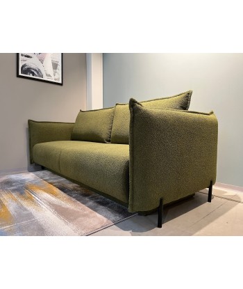 Canapé Extensible, 3 Places, Coffre de Rangement, Rembourré en Tissu, Oreillers Inclus, Amalia Vert Olive, L232xL105xH90 cm paiement sécurisé