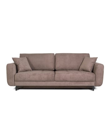 Canapé Extensible, 3 Places, Coffre de Rangement, Rembourré en Tissu, Coussins Inclus, Kary Marron, L246xL111xH93 cm paiement sécurisé