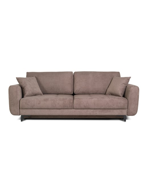 Canapé Extensible, 3 Places, Coffre de Rangement, Rembourré en Tissu, Coussins Inclus, Kary Marron, L246xL111xH93 cm paiement sécurisé