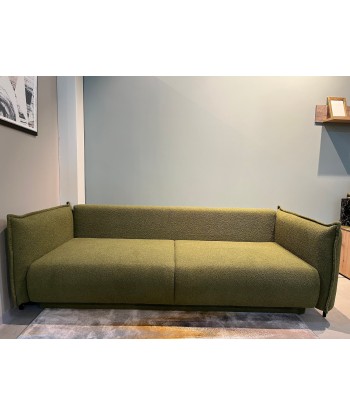 Canapé Extensible, 3 Places, Coffre de Rangement, Rembourré en Tissu, Oreillers Inclus, Amalia Vert Olive, L232xL105xH90 cm paiement sécurisé