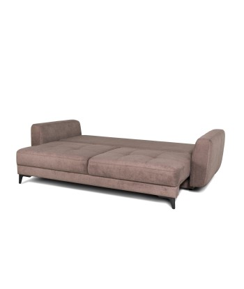 Canapé Extensible, 3 Places, Coffre de Rangement, Rembourré en Tissu, Coussins Inclus, Kary Marron, L246xL111xH93 cm paiement sécurisé