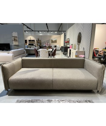 Canapé Extensible, 3 Places, Coffre de Rangement, Rembourré en Tissu, Coussins Inclus, Amalia Grej, L232xL105xH90 cm ouvre sa boutique