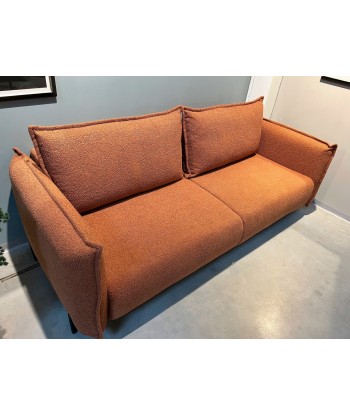 Canapé Extensible, 3 Places, Coffre de Rangement, Tapissé de Tissu, Coussins Inclus, Amalia, Brique, L232xH105xH90 cm à prix réduit toute l'année