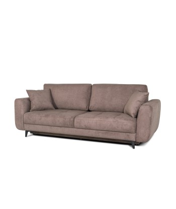 Canapé Extensible, 3 Places, Coffre de Rangement, Rembourré en Tissu, Coussins Inclus, Kary Marron, L246xL111xH93 cm paiement sécurisé