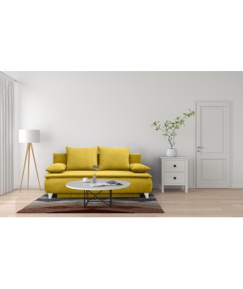 Canapé Extensible, 3 Places, Boîte de Rangement, Rembourré en Tissu, Oreillers Inclus, Monalisa, Jaune, L208xL108xH100 cm 2023