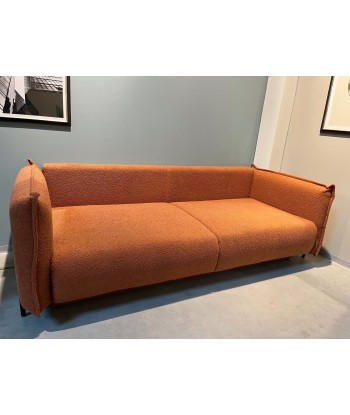 Canapé Extensible, 3 Places, Coffre de Rangement, Tapissé de Tissu, Coussins Inclus, Amalia, Brique, L232xH105xH90 cm à prix réduit toute l'année