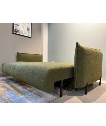 Canapé Extensible, 3 Places, Coffre de Rangement, Rembourré en Tissu, Oreillers Inclus, Amalia Vert Olive, L232xL105xH90 cm paiement sécurisé