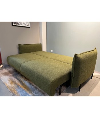 Canapé Extensible, 3 Places, Coffre de Rangement, Rembourré en Tissu, Oreillers Inclus, Amalia Vert Olive, L232xL105xH90 cm paiement sécurisé