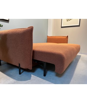 Canapé Extensible, 3 Places, Coffre de Rangement, Tapissé de Tissu, Coussins Inclus, Amalia, Brique, L232xH105xH90 cm à prix réduit toute l'année