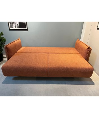 Canapé Extensible, 3 Places, Coffre de Rangement, Tapissé de Tissu, Coussins Inclus, Amalia, Brique, L232xH105xH90 cm à prix réduit toute l'année