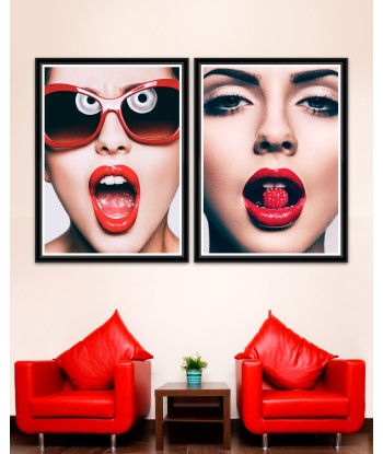 Tablou 2 piese Framed Art Red Glamour de technologie