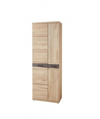 Meuble d'entrée 2 portes placage et bois, Crispin Natur, l71xA39xH202 cm commande en ligne