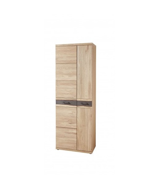 Meuble d'entrée 2 portes placage et bois, Crispin Natur, l71xA39xH202 cm commande en ligne