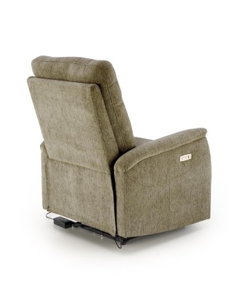 Fotoliu Recliner cu mecanism electric, tapitat cu stofa, Jamal Verde, l80xA90xH105 cm vente chaude votre 