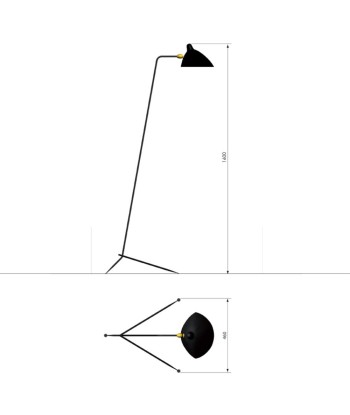 Lampadaire Droit le des métaux précieux