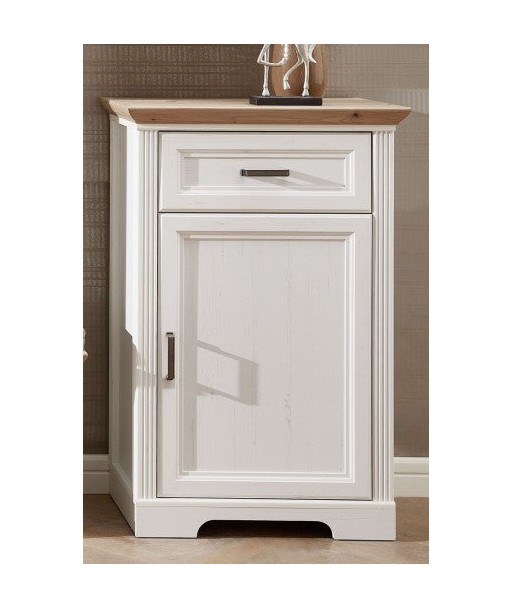 Meuble d'entrée en MDF, avec 1 porte et 1 tiroir, Jessie Beige ouvert, l65xA41xH102 cm Toutes les collections ici