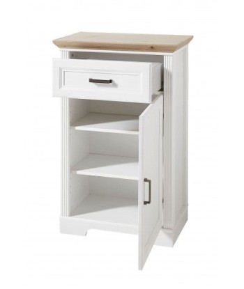 Meuble d'entrée en MDF, avec 1 porte et 1 tiroir, Jessie Beige ouvert, l65xA41xH102 cm Toutes les collections ici