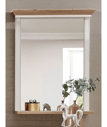 Miroir déco avec cadre en MDF, Jessie Beige clair, l65xH83 cm vous aussi creer 