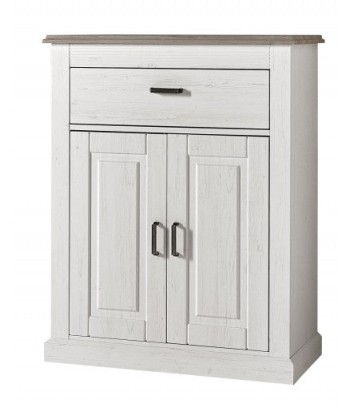 Meuble d'entrée en MDF et pâle, avec 2 portes et 1 tiroir, Victory Blanc, l89xA42xH112 cm vous aussi creer 