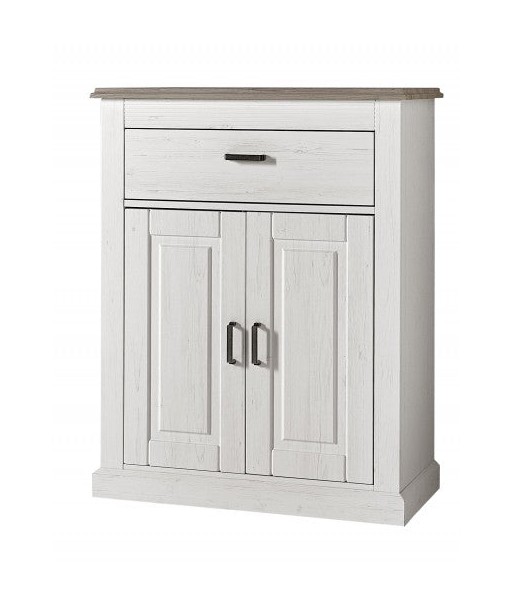 Meuble d'entrée en MDF et pâle, avec 2 portes et 1 tiroir, Victory Blanc, l89xA42xH112 cm vous aussi creer 