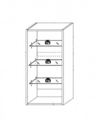 Vitrine suspendue en MDF, avec 1 porte et LED incluses Loftis Graphite / Chêne, l52xA37xH128 cm en linge