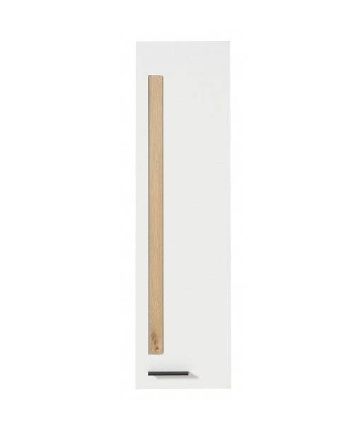 Meuble suspendu en MDF 1 porte Loftis Blanc / Chêne, l36xA37xH128 cm 2024