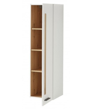 Meuble suspendu en MDF 1 porte Loftis Blanc / Chêne, l36xA37xH128 cm 2024