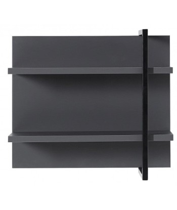 Etagère suspendue en aggloméré et MDF Madeline Graphite / Noir, l60xA19xH50 cm Comparez plus de prix