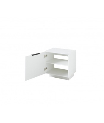 Meuble bois et MDF 1 porte, Madeline Blanc, l60xA44xH61 cm le concept de la Pate a emporter 