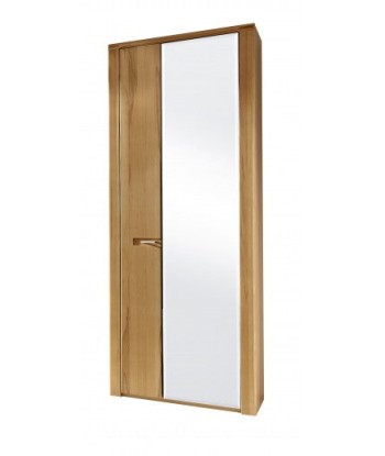 Armoire d'entrée palette avec miroir 2 portes, Natur Plus, l74xA40xH200 cm en linge