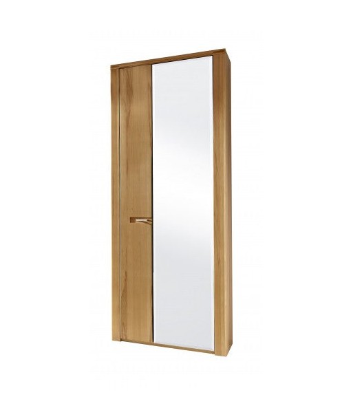 Armoire d'entrée palette avec miroir 2 portes, Natur Plus, l74xA40xH200 cm en linge