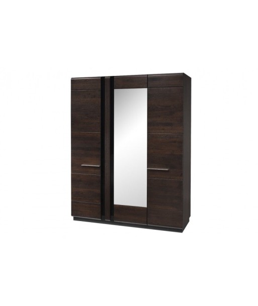 Meuble en MDF et aggloméré, avec 3 portes et miroir Porti 73 Chêne Choco, l165xA60xH210 cm store