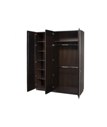 Meuble en MDF et aggloméré, avec 3 portes et miroir Porti 73 Chêne Choco, l165xA60xH210 cm store