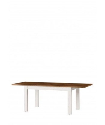 Table à rallonges en Country 40 pâle Blanc / Chêne, L140-214xl90xH76 cm outlet