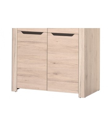 Armoire palette 2 portes Desjo 05 Grand Chêne San Remo, l98xA58xH193 cm brillant des détails fins