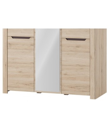 Armoire palette, avec 3 portes et miroir Desjo 06 Chêne San Remo, l140xA58xH207 cm suggérées chez