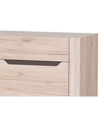 Commode, avec 4 tiroirs et 2 portes Desjo 10 Chêne San Remo, l170xA42xH93 cm une grave pollution 