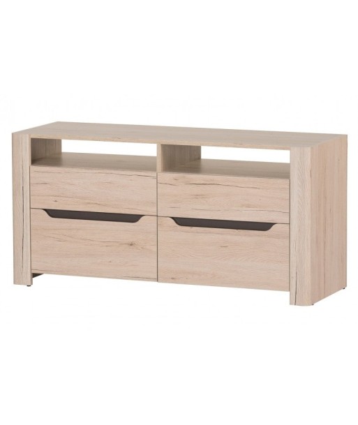 Meuble TV en bois, avec 2 portes Desjo 21 Petit Chêne San Remo, l118xA42xH58 cm pas cher chine