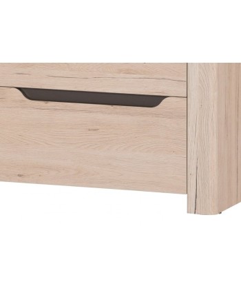 Meuble TV en bois, avec 2 portes Desjo 21 Petit Chêne San Remo, l118xA42xH58 cm pas cher chine