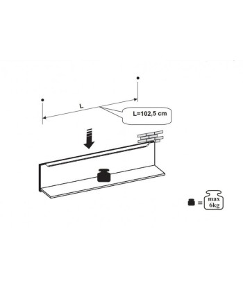 Petite étagère suspendue en bois Desjo 32 Chêne San Remo, l118xA24xH27 cm JUSQU'A -70%! 