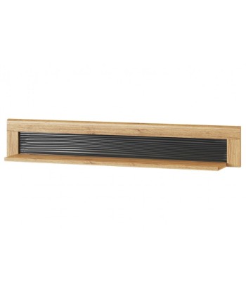 Grande étagère palette Kama 35 Chêne / Noir, l144xA23xH23 cm chez Cornerstreet bien 