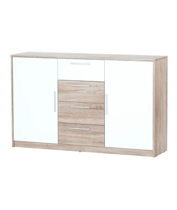 Commode 4 tiroirs et 2 portes Milo 05, l145xA38xH90 cm Amélioration de cerveau avec