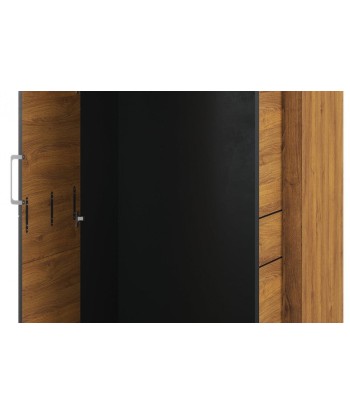 Armoire palette 2 portes Kama 70 Chêne / Noir, l97xA60xH199 cm Venez découvrir notre 