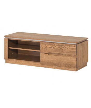 Meuble TV en bois et placage avec 1 porte Montenegro 24 Petit Chêne Rustique, l108xA42xH38 cm livraison gratuite