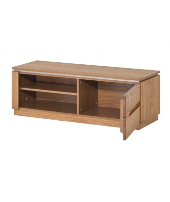 Meuble TV en bois et placage avec 1 porte Montenegro 24 Petit Chêne Rustique, l108xA42xH38 cm livraison gratuite