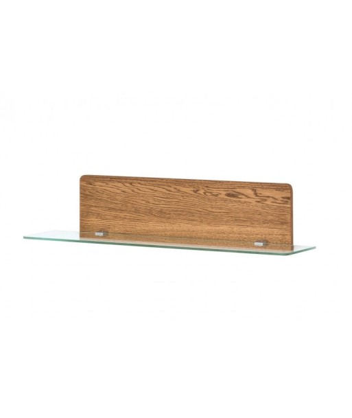 Etagère en placage et verre avec LED incluse Montenegro 34 Small Rustic Oak, l105xl23xH23 cm brillant des détails fins